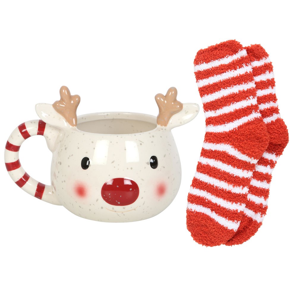 Reindeer Mug and Socks Set