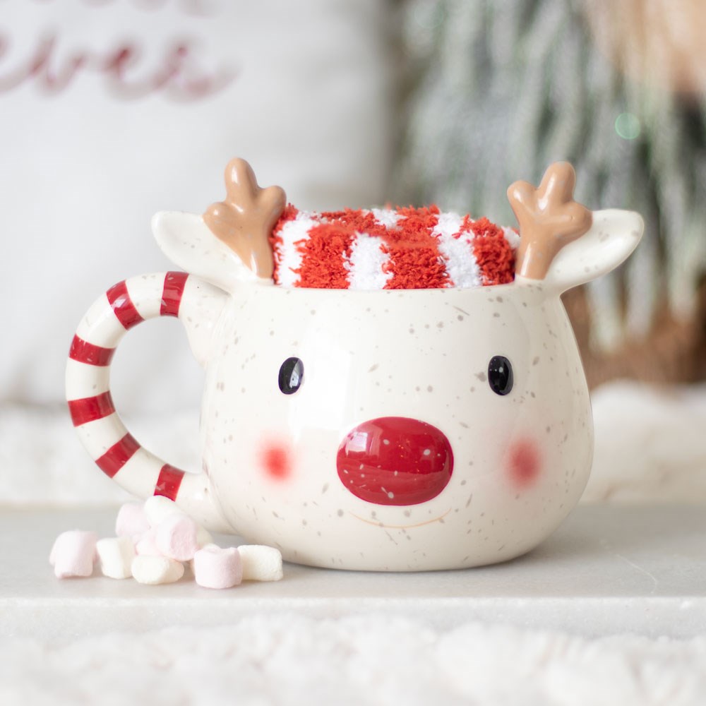 Reindeer Mug and Socks Set